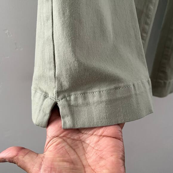 NYDJ Mia Palazzo Ankle Jeans High Waist Flare in Juniper Green Size 12 $109 NWT - Picture 5 of 12